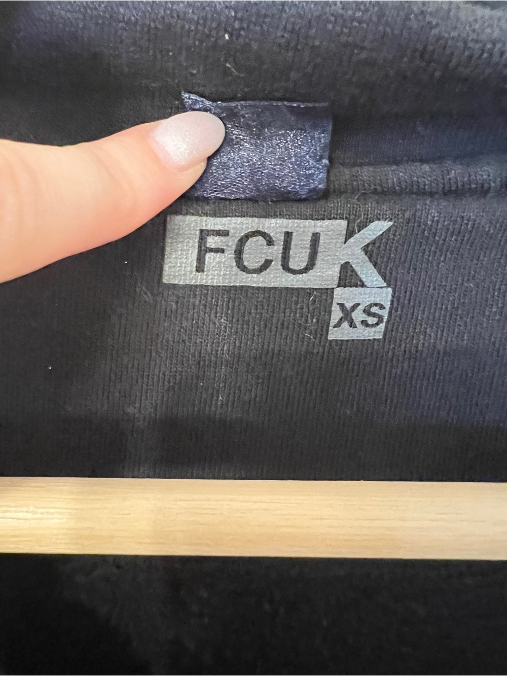 FCUK French Connection Black Full Zip Logo Sweatshirt XS - Picture 4 of 7
